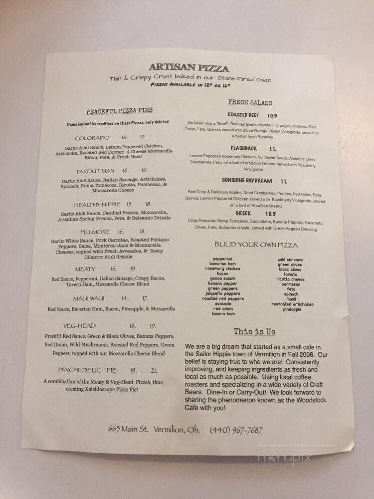 Woodstock - Vermilion, OH menu_pic