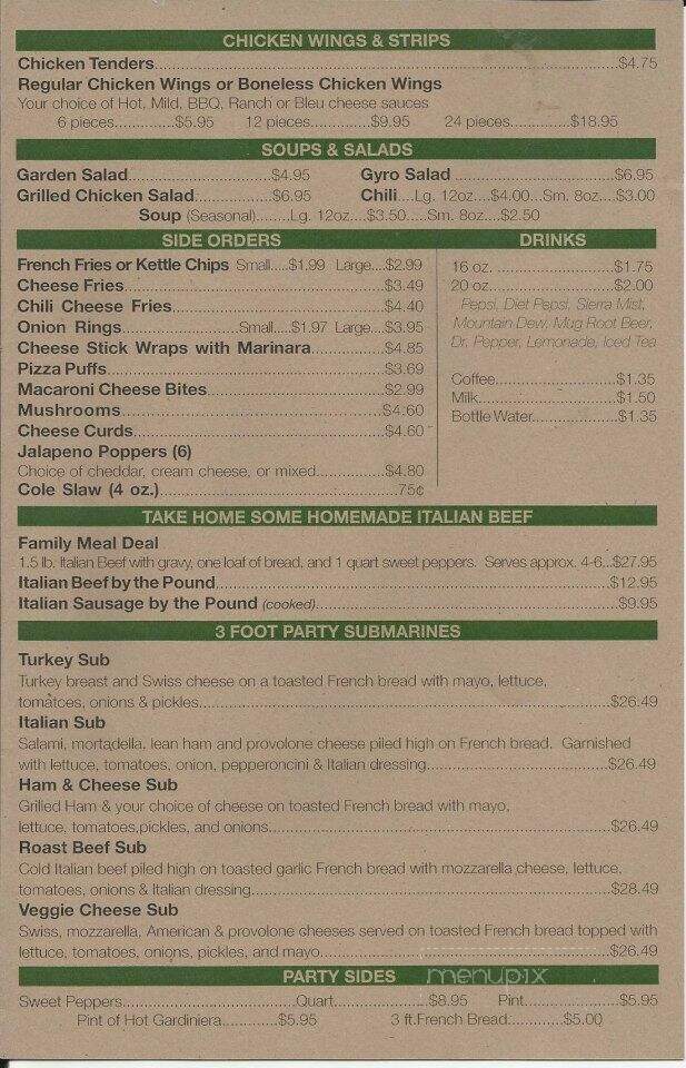 Kettle Hill Grill - Palmyra, WI menu_pic