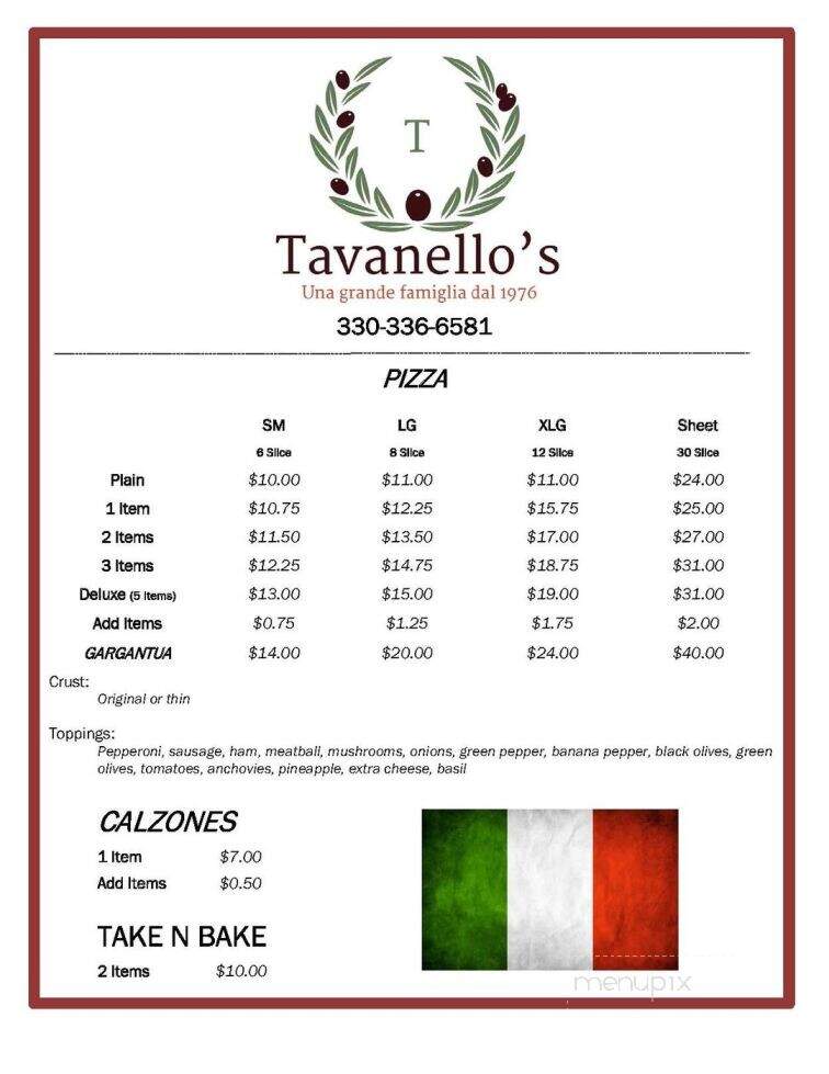 Tavanello's Pizza - Wadsworth, OH