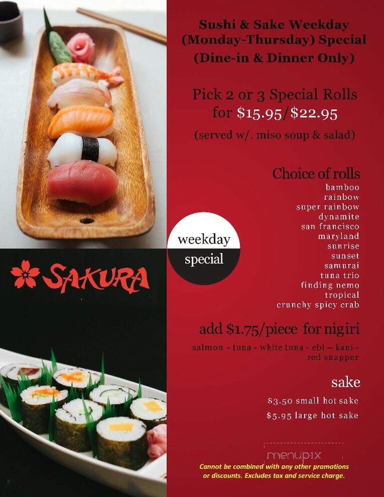 Sakura - Westminster, MD menu_pic