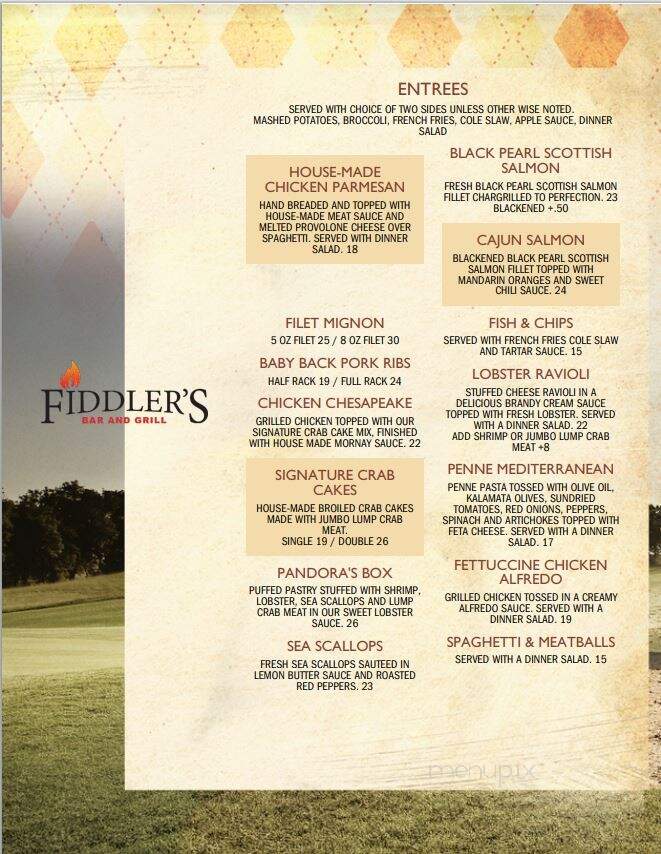 Fiddler's Restaurant - Carlisle, PA menu_pic