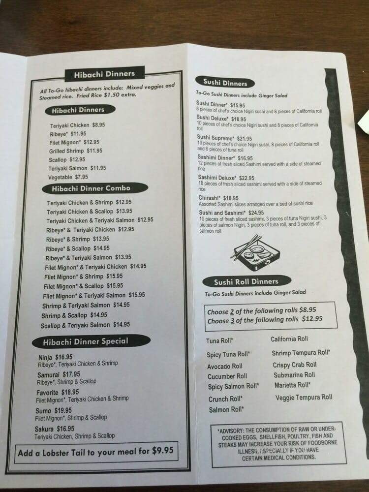 Okinawa - West Cobb - Marietta, GA menu_pic