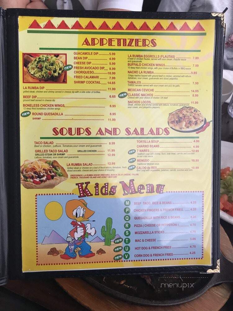 La Rumba - Jennings, LA menu_pic