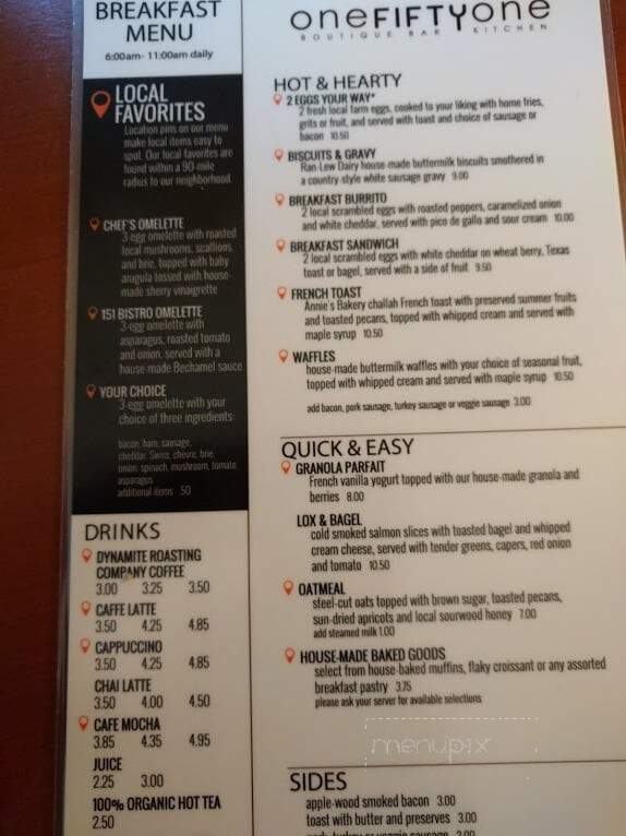 151 Boutique Bar & Kitchen at Hotel Indigo - Asheville, NC menu_pic