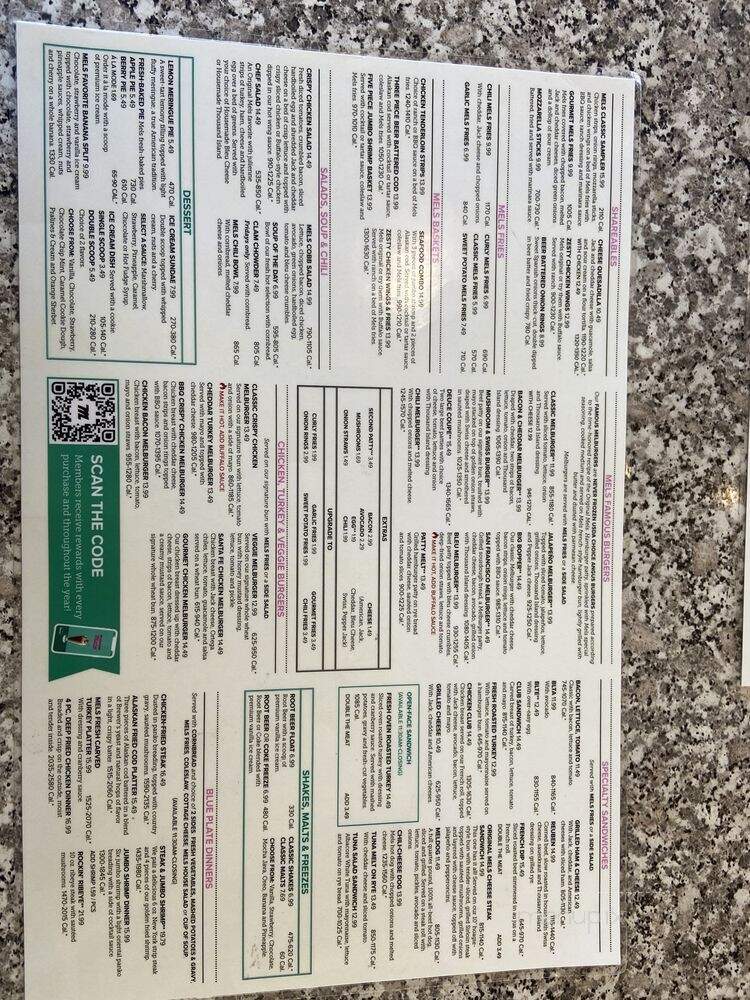 The Original Mel's Diner - Pinole, CA menu_pic