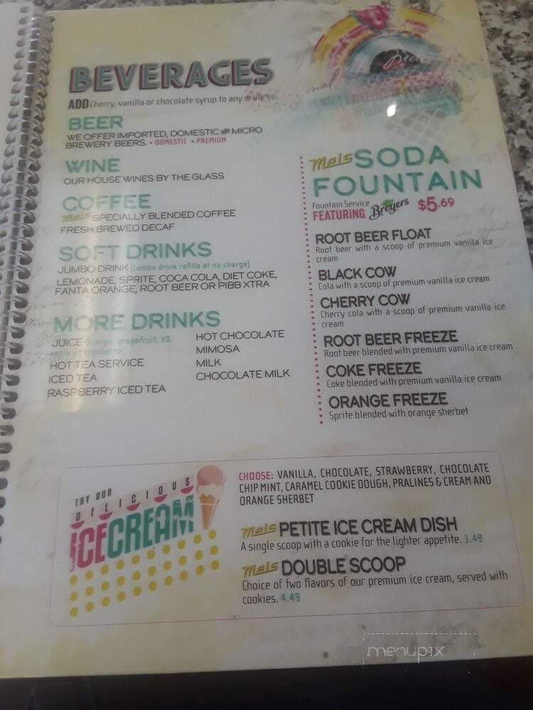 The Original Mel's Diner - Pinole, CA menu_pic