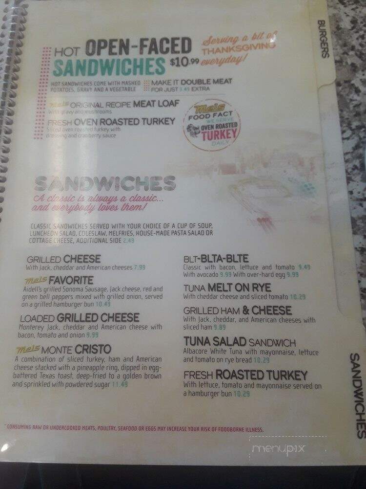 The Original Mel's Diner - Pinole, CA menu_pic