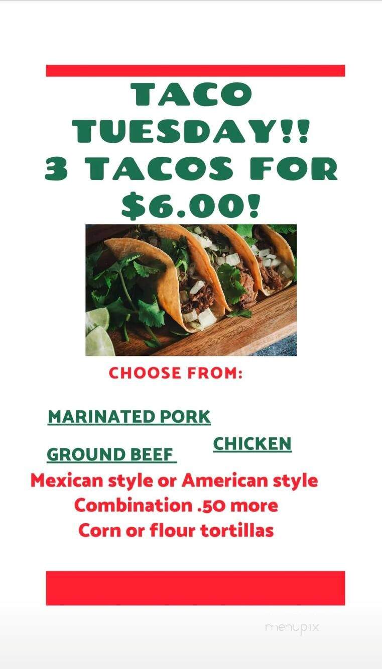 El Asadero Mexican Restaurant - Coloma, MI menu_pic