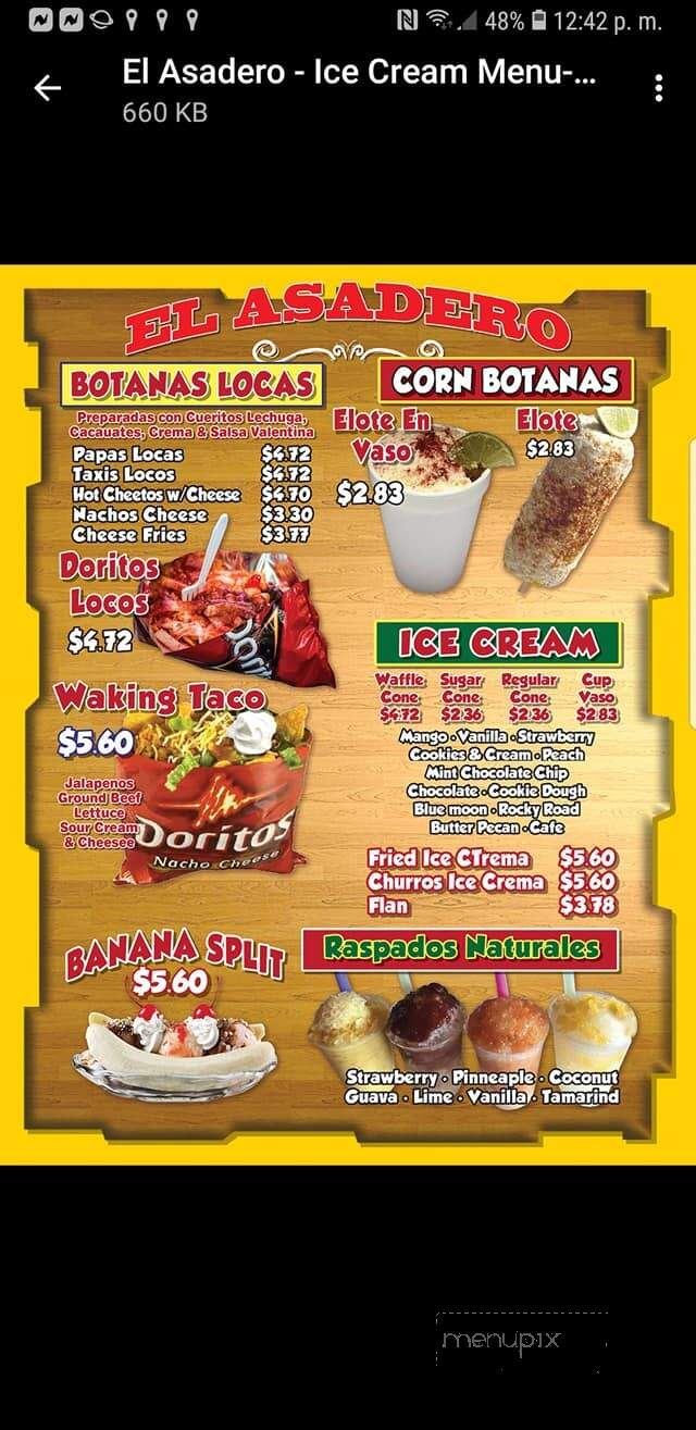 El Asadero Mexican Restaurant - Coloma, MI menu_pic