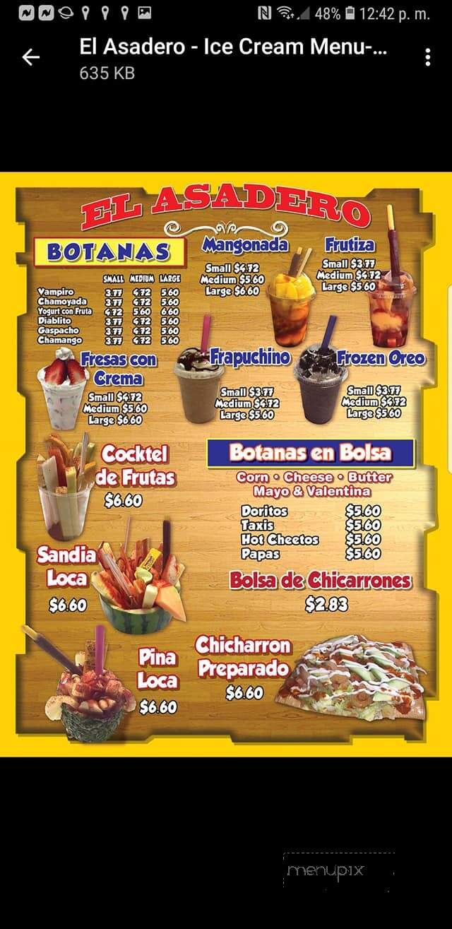 El Asadero Mexican Restaurant - Coloma, MI menu_pic