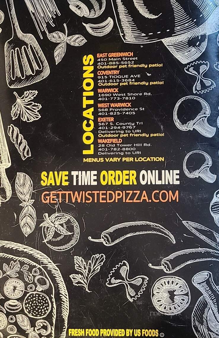 Twisted Pizzeria and Restaurant - Coventry, RI menu_pic
