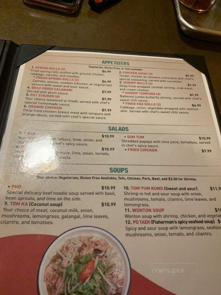 Thai Thai Cuisine - Branson, MO menu_pic