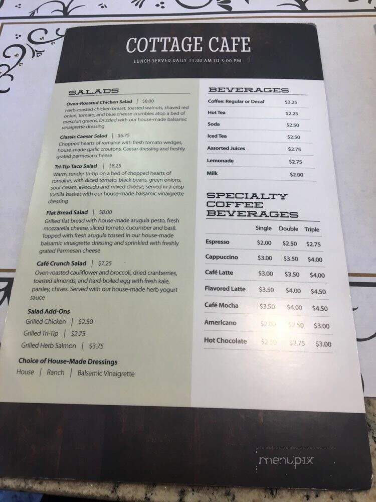 Cottage Cafe at Cottage Hospital - Santa Barbara, CA menu_pic