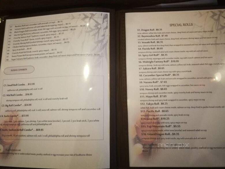 Wasabi - Callahan, FL menu_pic