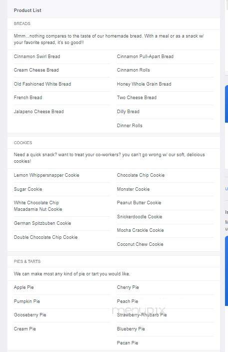 Alma Bakery & Sweet Shoppe - Alma, KS menu_pic