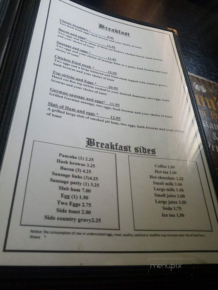Zim's Brau Haus - The Dalles, OR menu_pic