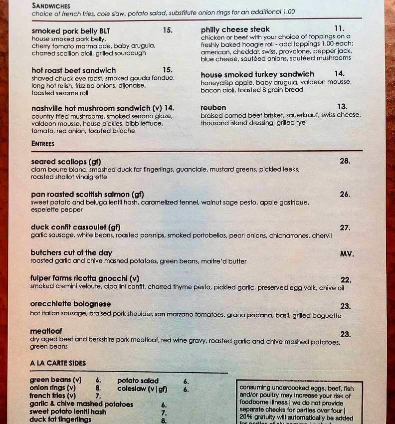 Bowman's Tavern - New Hope, PA menu_pic