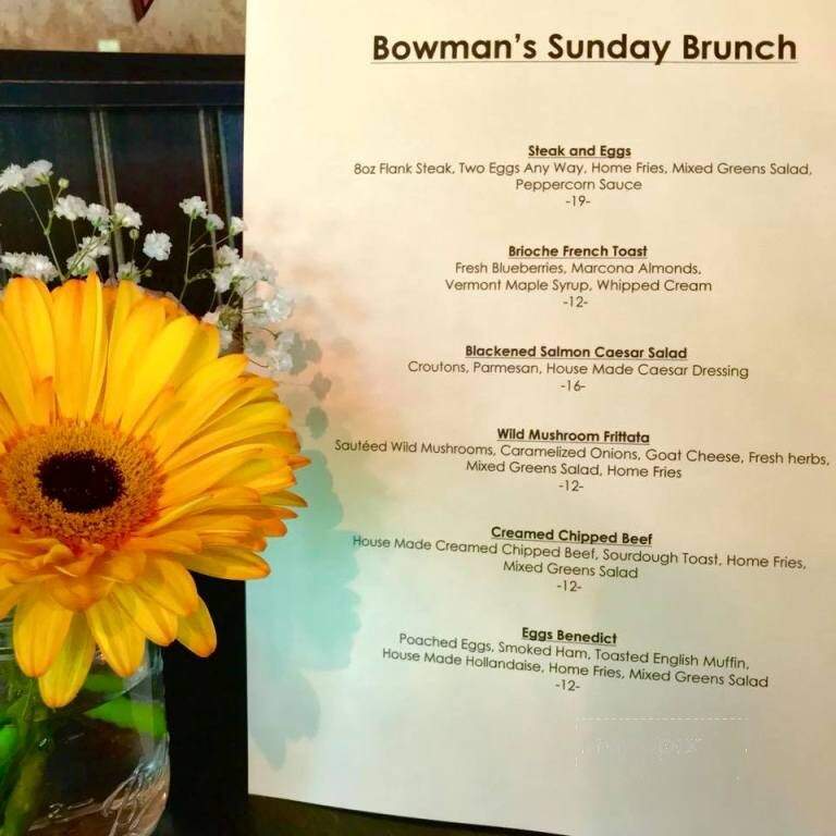 Bowman's Tavern - New Hope, PA menu_pic