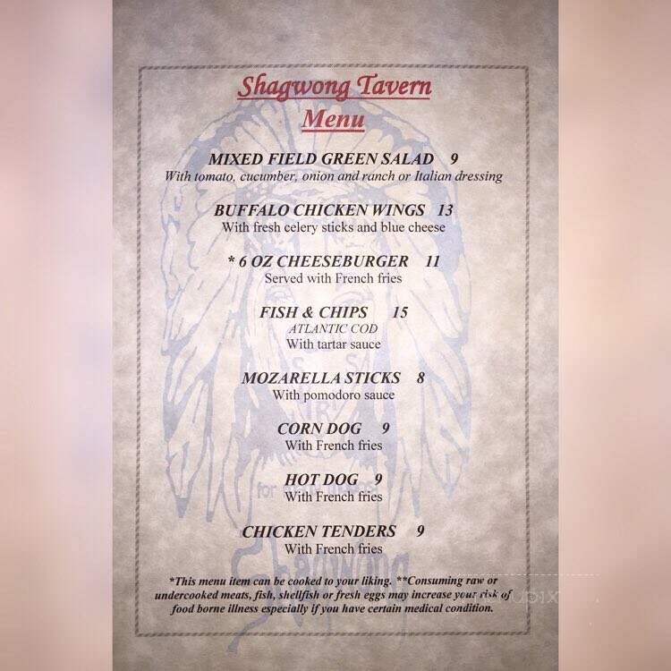 Shagwong Tavern - Montauk, NY menu_pic