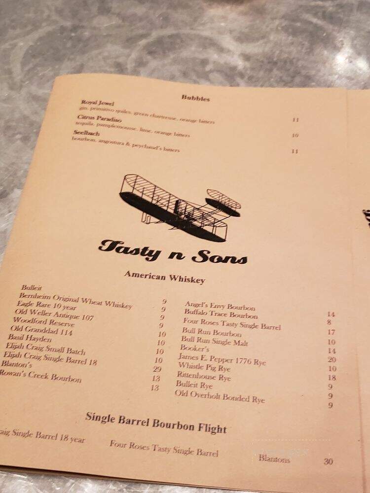 Tasty and Sons - Portland, OR menu_pic