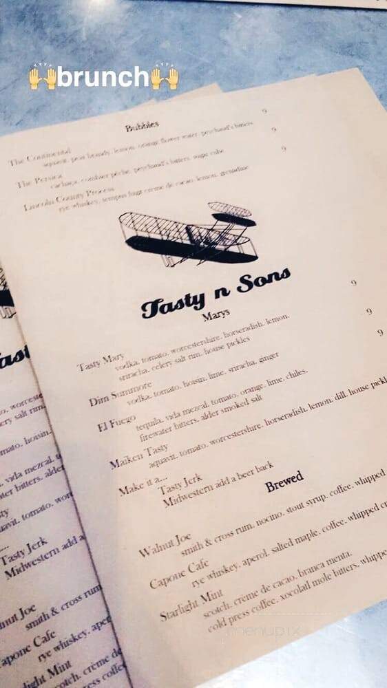 Tasty and Sons - Portland, OR menu_pic