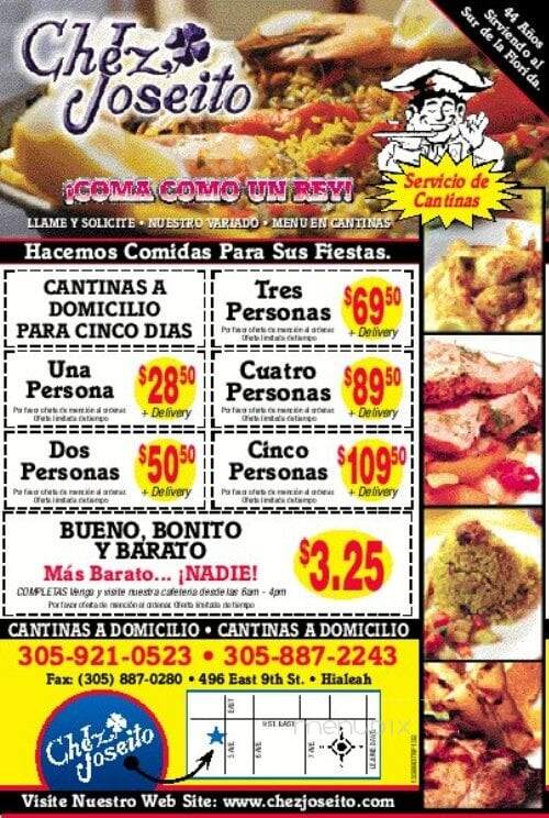 Chez Joseito - Hialeah, FL menu_pic
