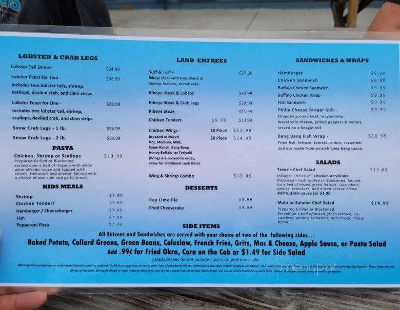 Trent's Seafood - Jacksonville, FL menu_pic
