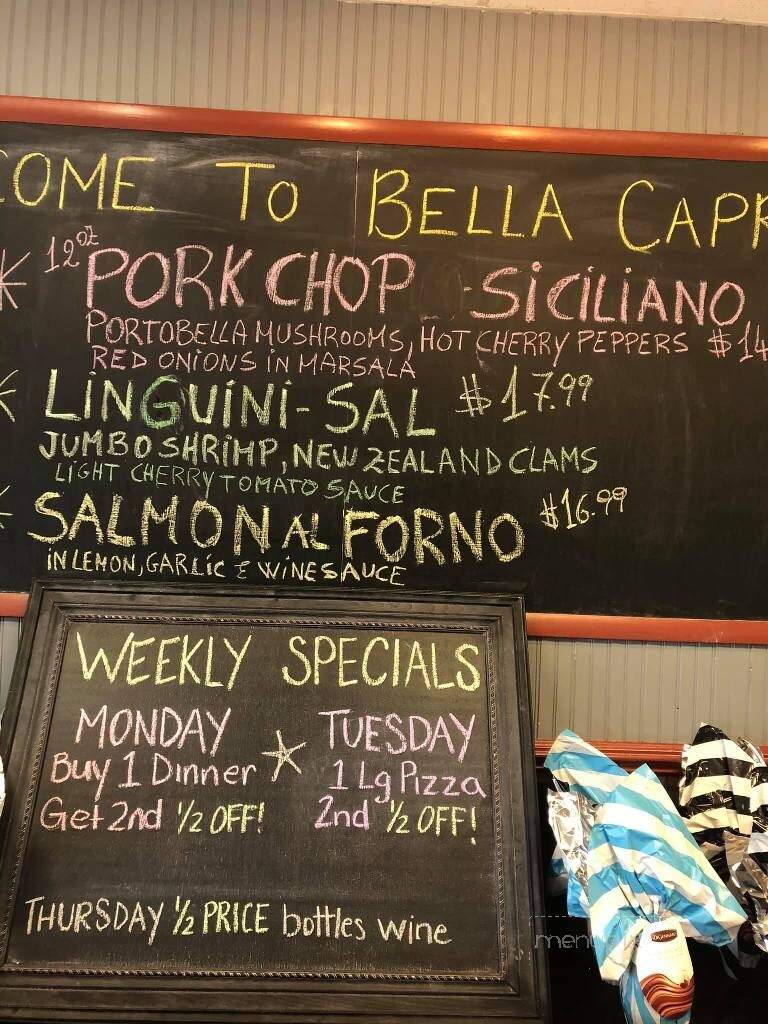 Bella Capri Italian Family - Georgetown, DE menu_pic