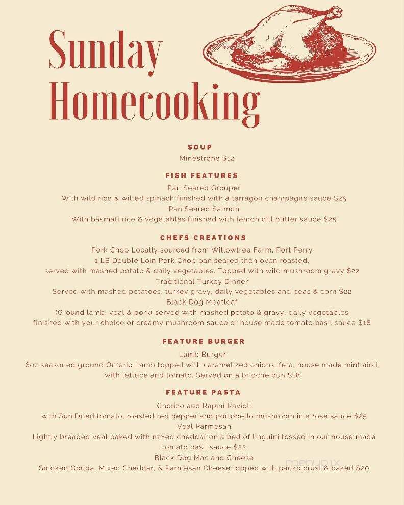 The Black Dog Pub - Toronto, ON menu_pic