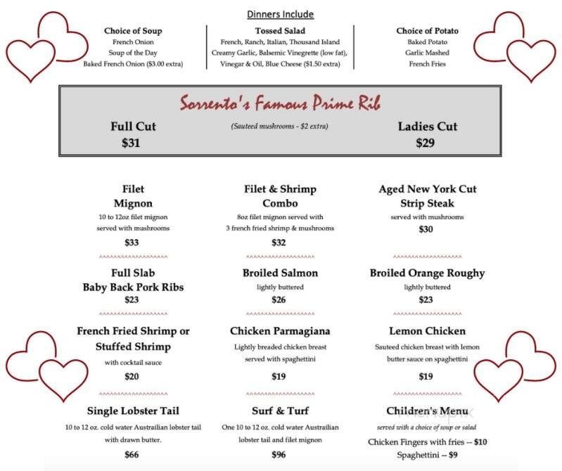 Sorrento's Restaurant - Maple Park, IL menu_pic
