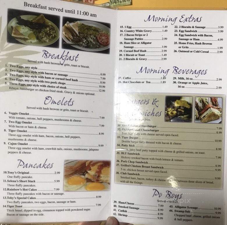 Tiger Truck Stop - Grosse Tete, LA menu_pic
