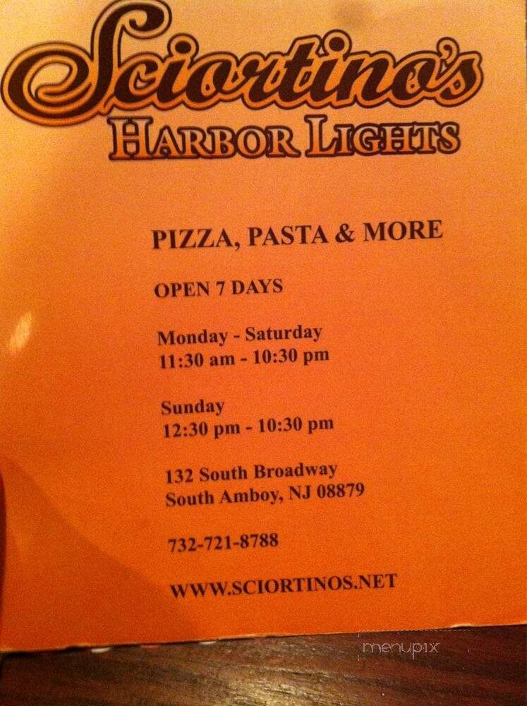 Sciortino's Harbor Lights - South Amboy, NJ menu_pic