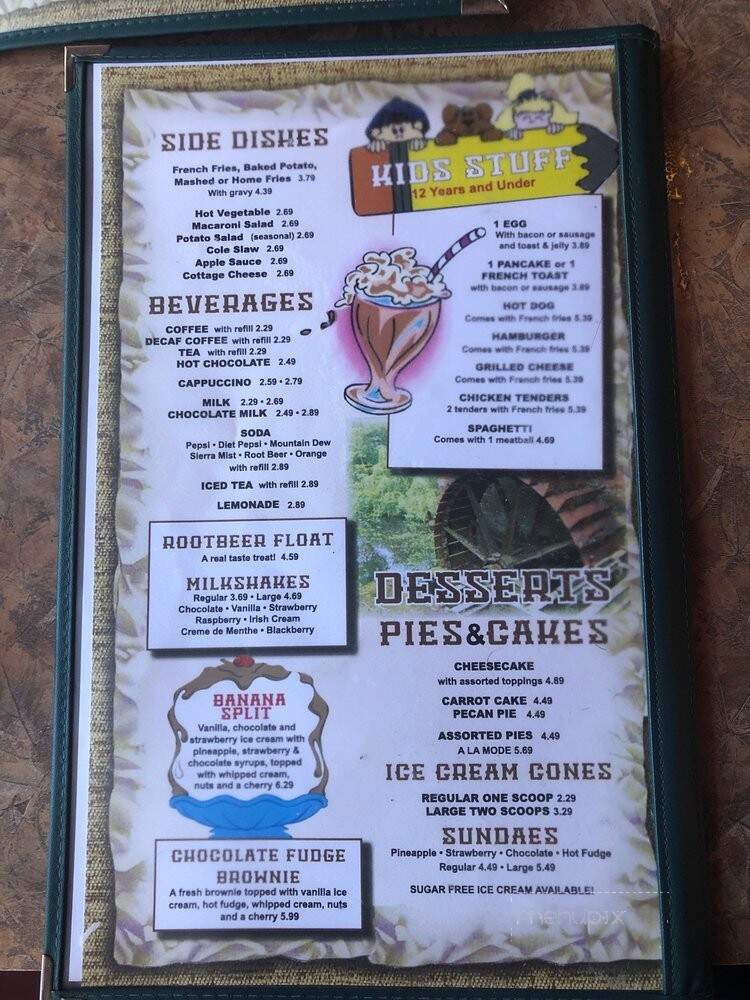 Grist Mill Restaurant - Parish, NY menu_pic