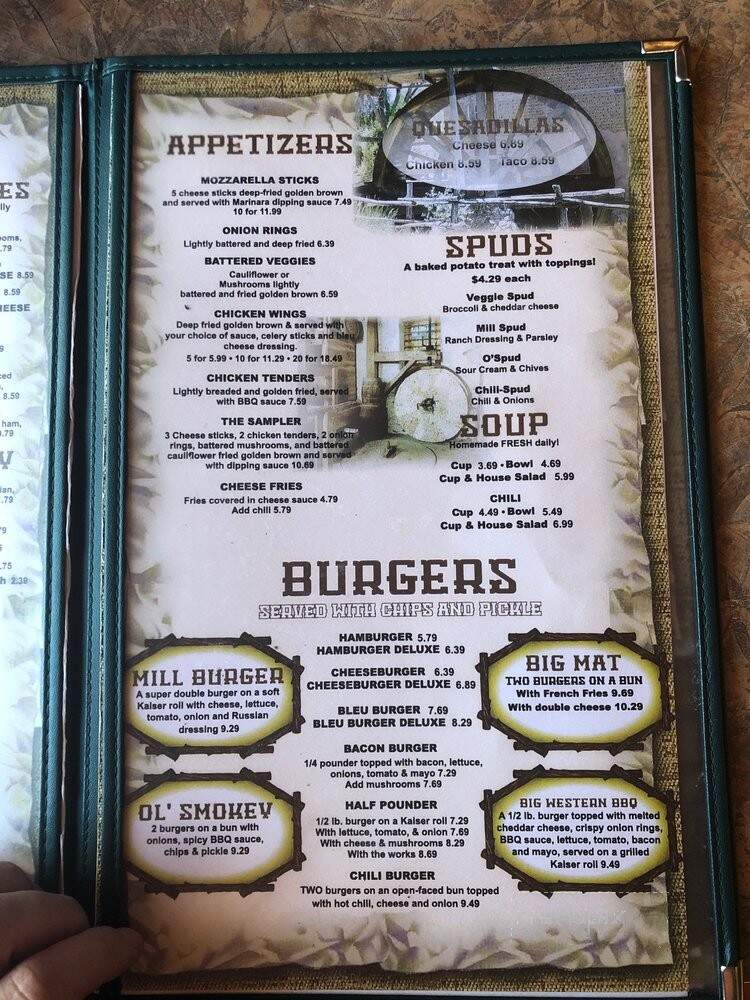 Grist Mill Restaurant - Parish, NY menu_pic