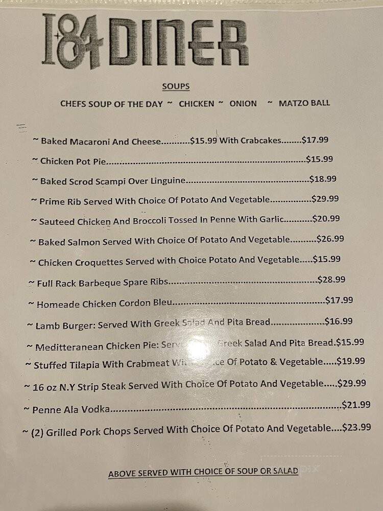 I-84 Diner - Fishkill, NY menu_pic