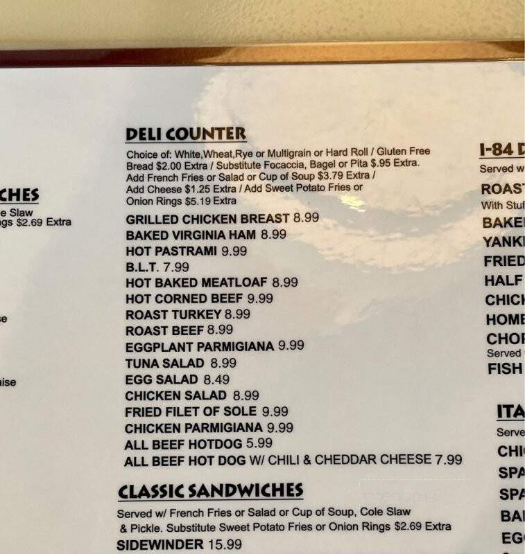 I-84 Diner - Fishkill, NY menu_pic