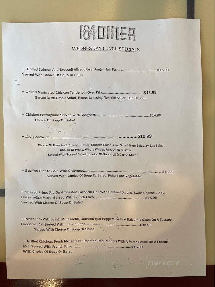 I-84 Diner - Fishkill, NY menu_pic