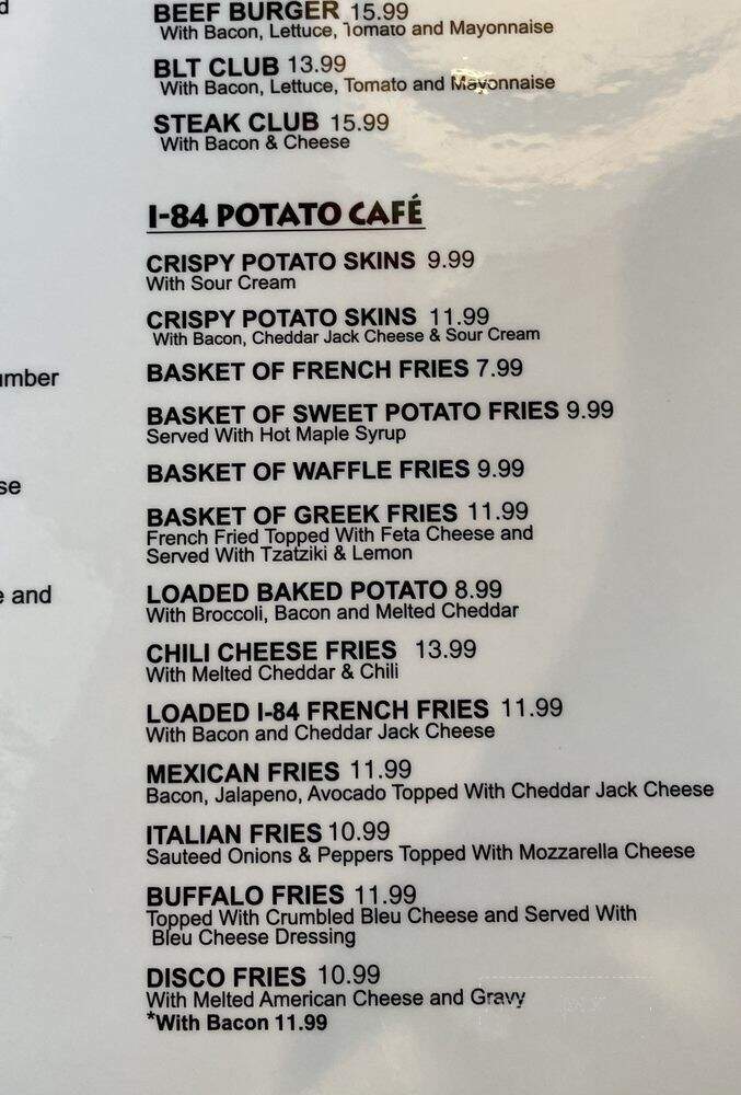 I-84 Diner - Fishkill, NY menu_pic