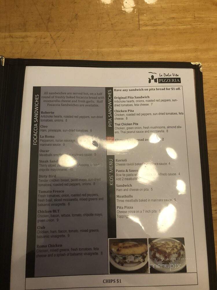 La Dolce Vita Pizzeria - Sanford, NC menu_pic