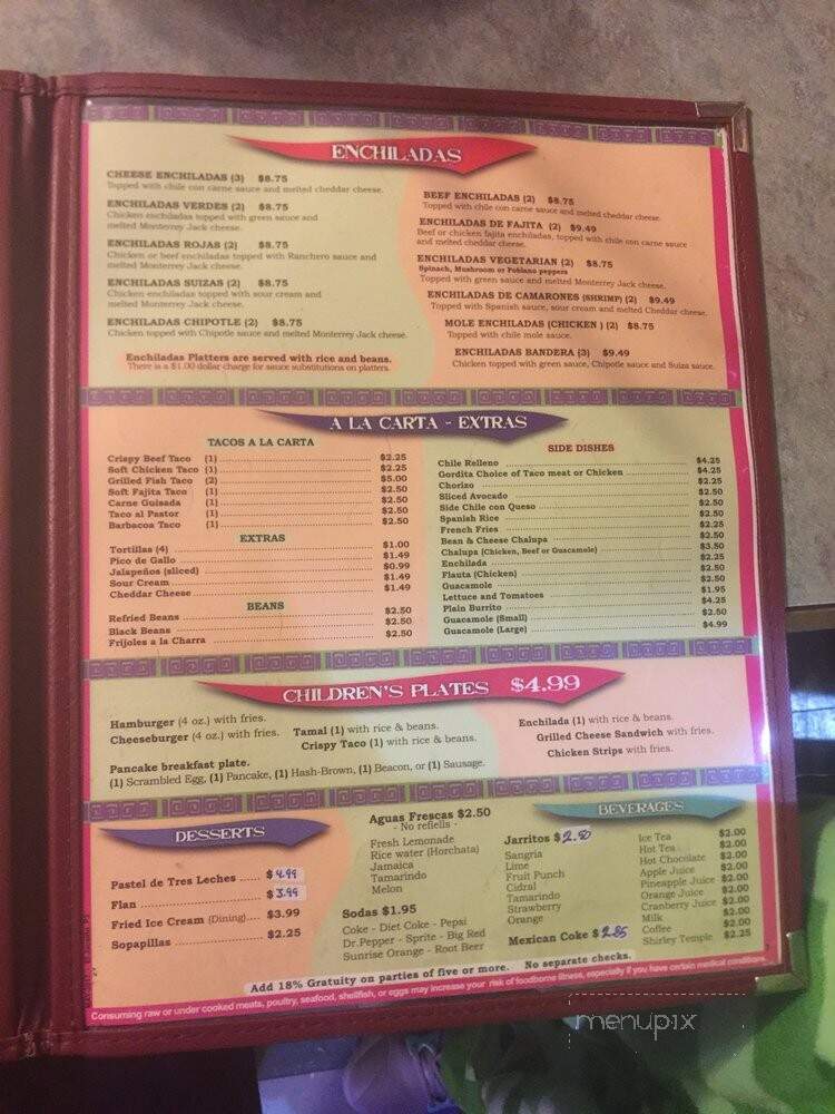 El Jacalito Restaurant - Austin, TX menu_pic