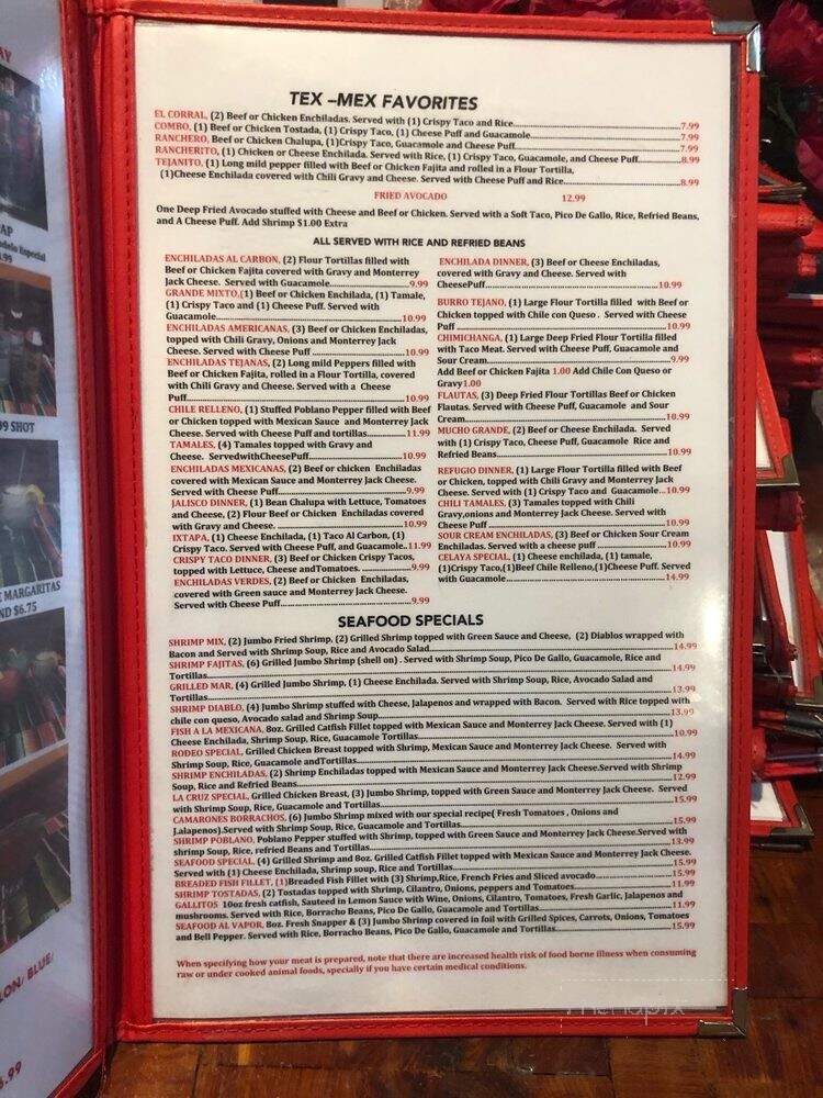 Rodeo Mexican Restaurant - Huntsville, TX menu_pic