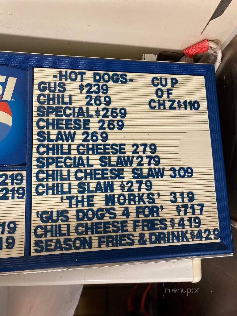Gus's Hot Dogs - Adamsville, AL menu_pic