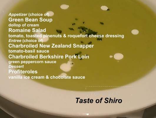 Shiro Restaurant - South Pasadena, CA menu_pic