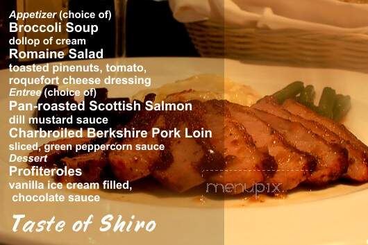 Shiro Restaurant - South Pasadena, CA menu_pic