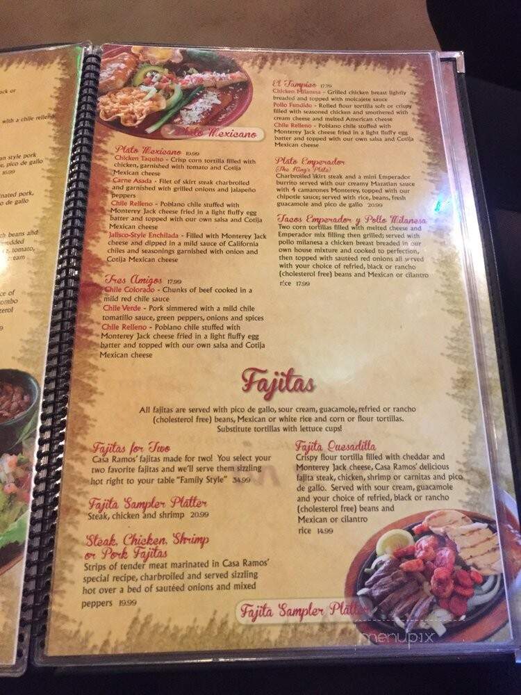 Casa Ramos Mexican Restaurant - Mount Shasta, CA menu_pic