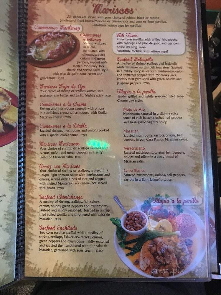 Casa Ramos Mexican Restaurant - Mount Shasta, CA menu_pic