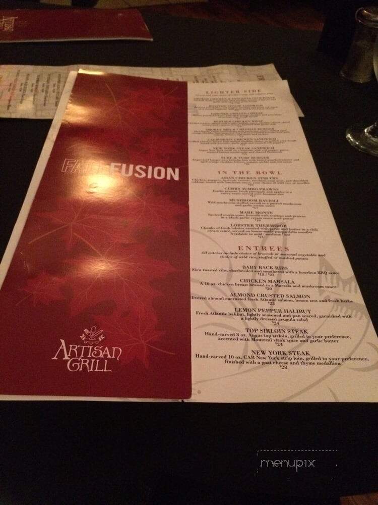 Artisan Grill - Amherstburg, ON menu_pic