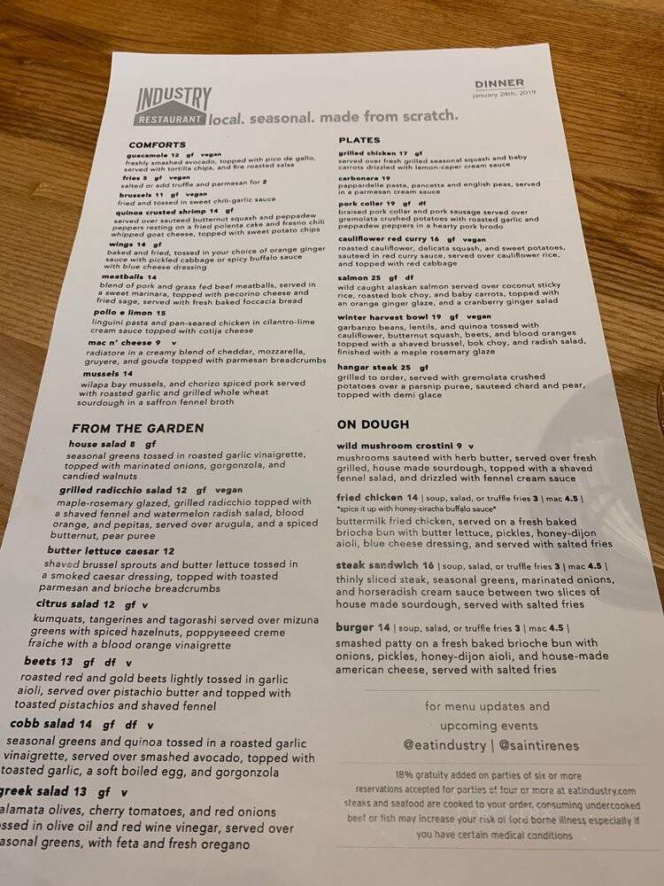 Industry Restaurant - Tualatin, OR