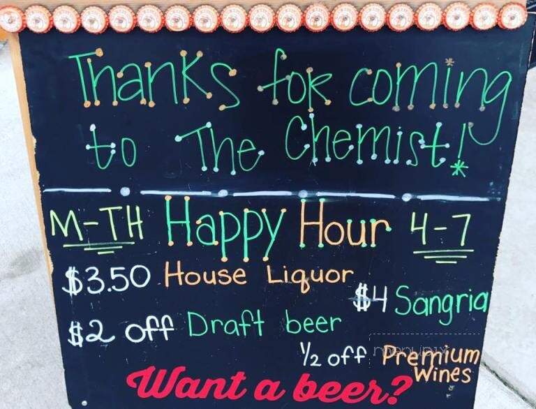 The Chemist Craft Cocktails and Modern Cuisine - Myrtle Beach, SC menu_pic