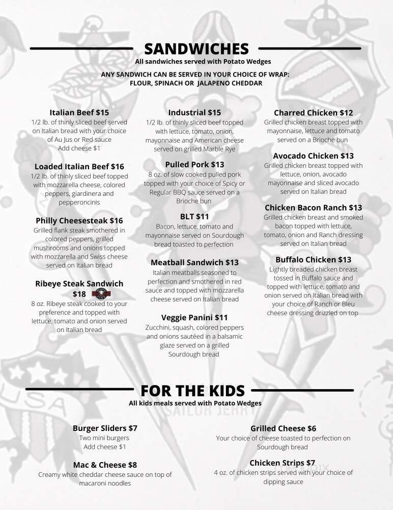 Bugaboo's Bar and Grill - Cedar Lake, IN menu_pic